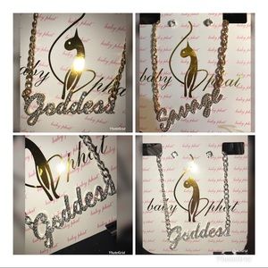 NEW BABY PHAT NECKLACE&EARRINGS GOLD/SILVER/SAVAGE